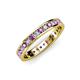 3 - Livia 2.00 mm Amethyst and Diamond Eternity Band 