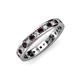 3 - Livia 2.00 mm Red Garnet and Diamond Eternity Band 
