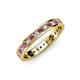 3 - Livia 2.00 mm Rhodolite Garnet and Diamond Eternity Band 