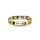 2 - Livia 2.00 mm Smoky Quartz and Diamond Eternity Band 