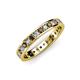 3 - Livia 2.00 mm Smoky Quartz and Diamond Eternity Band 
