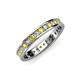 3 - Livia 2.00 mm Yellow Sapphire and Diamond Eternity Band 