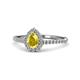 1 - Arella Desire Yellow Sapphire and Diamond Halo Engagement Ring 
