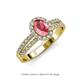 3 - Amaya Desire Pink Tourmaline and Diamond Halo Engagement Ring 