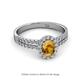 2 - Amaya Desire Citrine and Diamond Halo Engagement Ring 