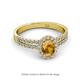 2 - Amaya Desire Citrine and Diamond Halo Engagement Ring 
