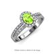 3 - Amaya Desire Peridot and Diamond Halo Engagement Ring 