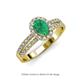 3 - Amaya Desire Emerald and Diamond Halo Engagement Ring 