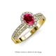 3 - Amaya Desire Ruby and Diamond Halo Engagement Ring 