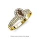 3 - Amaya Desire Smoky Quartz and Diamond Halo Engagement Ring 