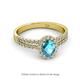 2 - Amaya Desire London Blue Topaz and Diamond Halo Engagement Ring 