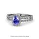 1 - Amaya Desire Tanzanite and Diamond Halo Engagement Ring 