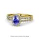 1 - Amaya Desire Tanzanite and Diamond Halo Engagement Ring 