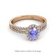 2 - Amaya Desire Tanzanite and Diamond Halo Engagement Ring 