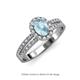 3 - Amaya Desire Aquamarine and Diamond Halo Engagement Ring 