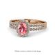 1 - Amaya Desire Pink Tourmaline and Diamond Halo Engagement Ring 