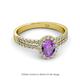 2 - Amaya Desire Amethyst and Diamond Halo Engagement Ring 