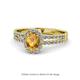 1 - Amaya Desire Citrine and Diamond Halo Engagement Ring 
