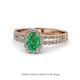 1 - Amaya Desire Emerald and Diamond Halo Engagement Ring 