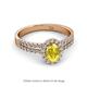 2 - Amaya Desire Yellow Sapphire and Diamond Halo Engagement Ring 