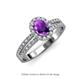 3 - Amaya Desire Amethyst and Diamond Halo Engagement Ring 