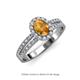 3 - Amaya Desire Citrine and Diamond Halo Engagement Ring 