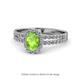 1 - Amaya Desire Peridot and Diamond Halo Engagement Ring 