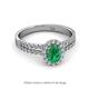 2 - Amaya Desire Emerald and Diamond Halo Engagement Ring 