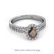 2 - Amaya Desire Smoky Quartz and Diamond Halo Engagement Ring 