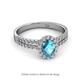 2 - Amaya Desire London Blue Topaz and Diamond Halo Engagement Ring 