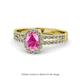 1 - Amaya Desire Oval Cut Pink Sapphire and Diamond Halo Engagement Ring 