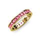 4 - Livia 2.40 mm Pink Tourmaline Eternity Band 