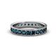 1 - Livia 2.40 mm Blue Diamond Eternity Band 
