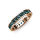 4 - Livia 2.40 mm London Blue Topaz Eternity Band 