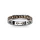 3 - Livia 2.40 mm Smoky Quartz Eternity Band 