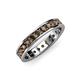 4 - Livia 2.40 mm Smoky Quartz Eternity Band 