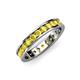 4 - Livia 2.40 mm Yellow Sapphire Eternity Band 