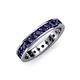 4 - Livia 2.40 mm Blue Sapphire Eternity Band 