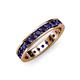 4 - Livia 2.40 mm Blue Sapphire Eternity Band 