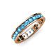 4 - Livia 2.40 mm Blue Topaz Eternity Band 