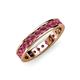 4 - Livia 2.40 mm Rhodolite Garnet Eternity Band 