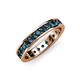 4 - Livia 2.40 mm Blue Diamond Eternity Band 
