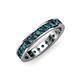 4 - Livia 2.40 mm London Blue Topaz Eternity Band 