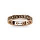 3 - Livia 2.40 mm Smoky Quartz Eternity Band 