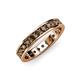 4 - Livia 2.40 mm Smoky Quartz Eternity Band 