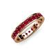 4 - Livia 2.40 mm Ruby Eternity Band 