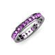4 - Livia 2.40 mm Amethyst Eternity Band 