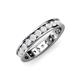 4 - Livia 2.40 mm White Sapphire Eternity Band 