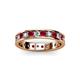 2 - Livia 2.40 mm Ruby and Diamond Eternity Band 