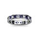 2 - Livia 2.40 mm Blue Sapphire and Diamond Eternity Band 